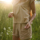 Katie Handwoven Cotton Pants Yellow Gingham Made to Order