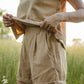 Katie Handwoven Cotton Pants Yellow Gingham Made to Order