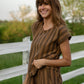 Katie Handwoven Cotton Pants in Brown and Mustard Stripe Made to Order