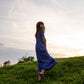 Eloise Handwoven Cotton Dress in Periwinkle Made to Order