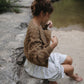 Quinn Wool Cardigan in Light Brown Made to Order