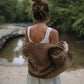 Quinn Wool Cardigan in Light Brown Made to Order