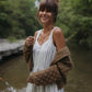 Quinn Wool Cardigan in Light Brown Made to Order