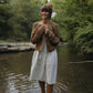 Quinn Wool Cardigan in Light Brown Made to Order