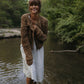 Quinn Wool Cardigan in Light Brown Made to Order