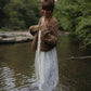 Quinn Wool Cardigan in Light Brown Made to Order
