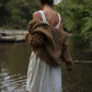 Quinn Wool Cardigan in Light Brown Made to Order