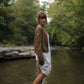 Quinn Wool Cardigan in Light Brown Made to Order