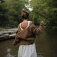 Quinn Wool Cardigan in Light Brown Made to Order