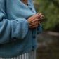 Kim Classic Cotton Cardigan in Light Blue Made to Order