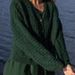 Hazel Cotton Cardigan in Dark Green