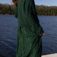 Hazel Cotton Cardigan in Dark Green