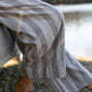 Katie Handwoven Cotton Set in Grey and White Stripe - S, M and L Left