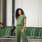 Katie Handwoven Cotton Green Check Made to Order