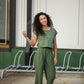 Katie Handwoven Cotton Green Check Made to Order