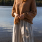 Katie Handwoven Cotton Set in Grey and White Stripe - S, M and L Left