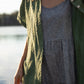 Paige Handwoven Cotton Relaxed Shirt Dress in Green Check