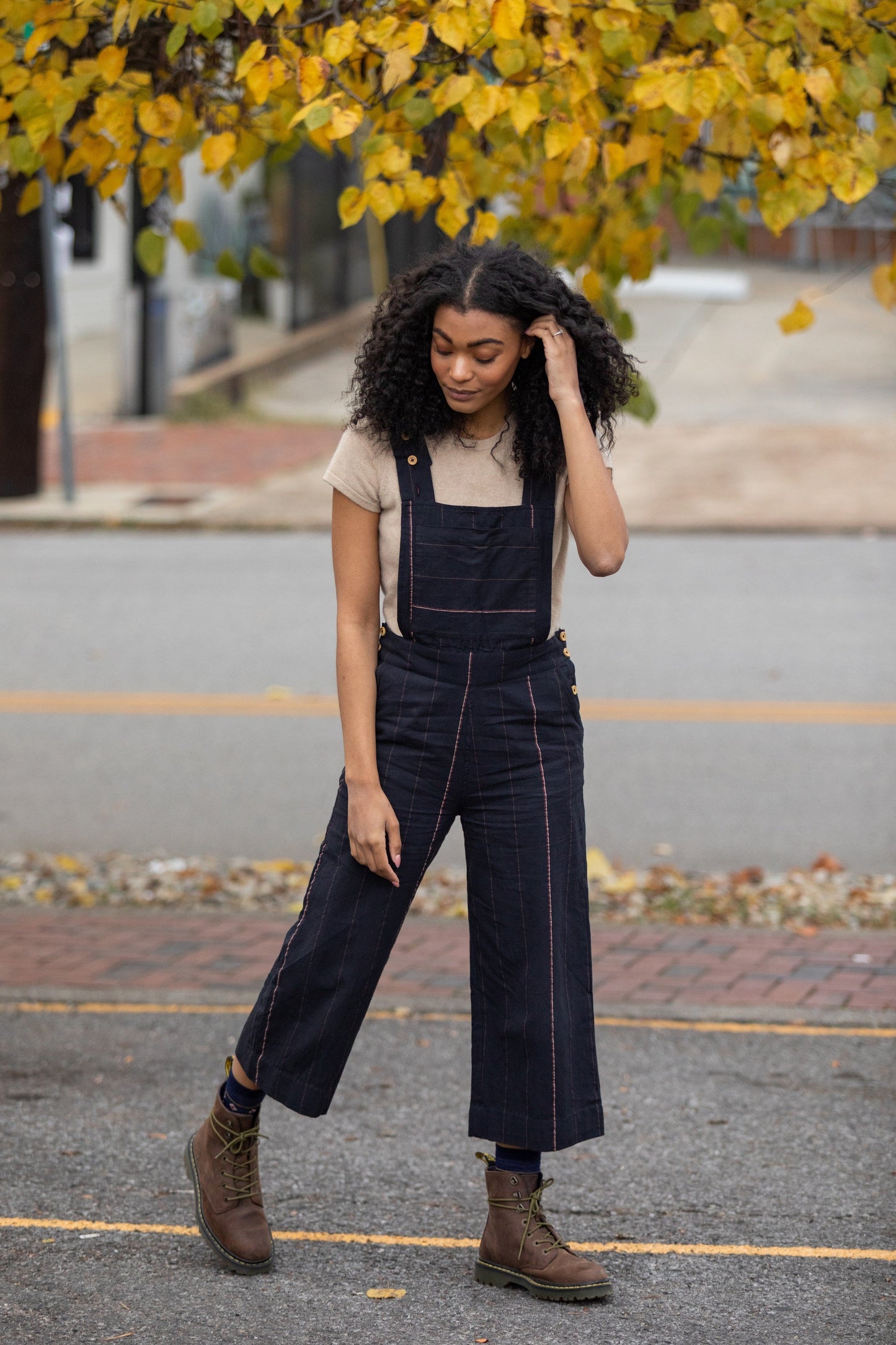 Dilsi Handwoven Cotton Overalls in Navy - Pre-Order 2/30