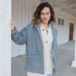 Portuguese Wool Pieper Coat in Midnight Blue Diamond Weave Made to Order