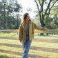 Portuguese Wool Pieper Coat in Mustard Basket Weave Made to Order