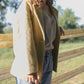 Portuguese Wool Pieper Coat in Mustard Basket Weave Made to Order