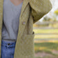 Portuguese Wool Pieper Coat in Mustard Basket Weave Made to Order