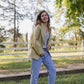 Portuguese Wool Pieper Coat in Mustard Basket Weave Made to Order