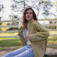 Portuguese Wool Pieper Coat in Mustard Basket Weave Made to Order