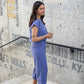 Katie Handwoven Cotton Separates - M Silver Cropped Pants