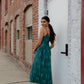 Silk Faro Dress in Green Made to Order
