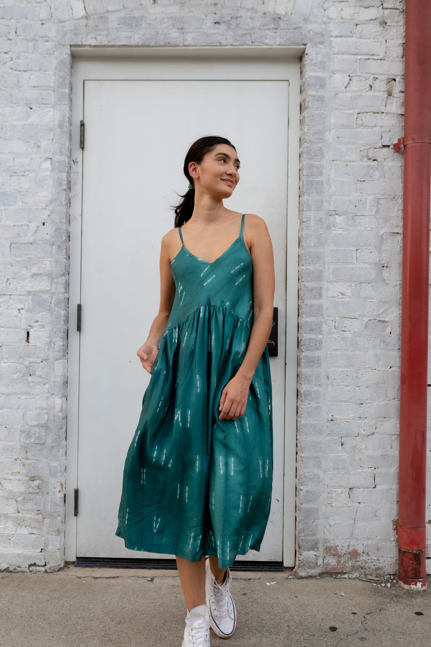 Silk Faro Dress in Green - Pre-Order 2/30