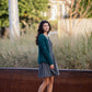 Hand Knit Nepali Wool Jill Sweater in Emerald Green Made to Order