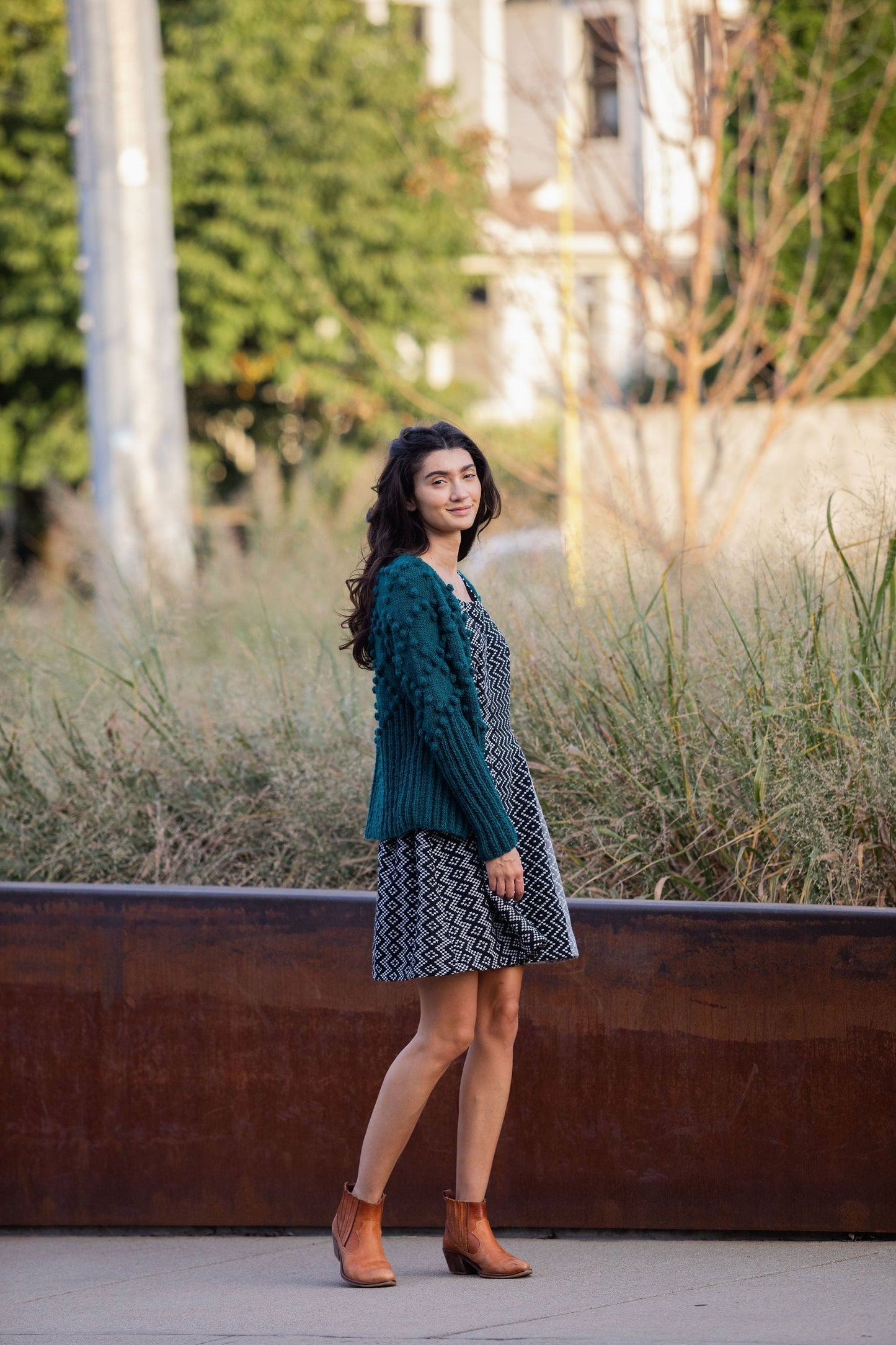 Hand Knit Nepali Wool Jill Sweater in Cobalt