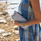 Katarina Handwoven Cotton Dress in Teal Plaid