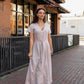 June Dress in Red and White Striped Linen