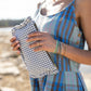 Katarina Handwoven Cotton Dress in Teal Plaid