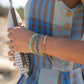 Katarina Handwoven Cotton Dress in Teal Plaid