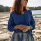 Hazel Cotton Cardigan in Periwinkle