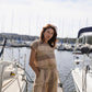 Katie Handwoven Cotton Set in Beige and Beige Stripe