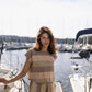 Katie Handwoven Cotton Set in Beige and Beige Stripe