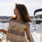 Katie Handwoven Cotton Set in Beige and Beige Stripe
