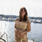Katie Handwoven Cotton Set in Beige and Beige Stripe