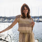 Katie Handwoven Cotton Set in Beige and Beige Stripe