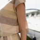 Katie Handwoven Cotton Set in Beige and Beige Stripe