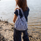 Katie Handwoven Cotton Set in Navy Pin Stripe