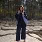 Patricia Wool Jacket in Speckled Navy Made to Order