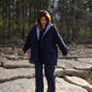 Patricia Wool Jacket in Speckled Navy Made to Order