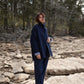 Patricia Wool Jacket in Speckled Navy Made to Order
