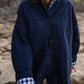 Patricia Wool Jacket in Speckled Navy Made to Order