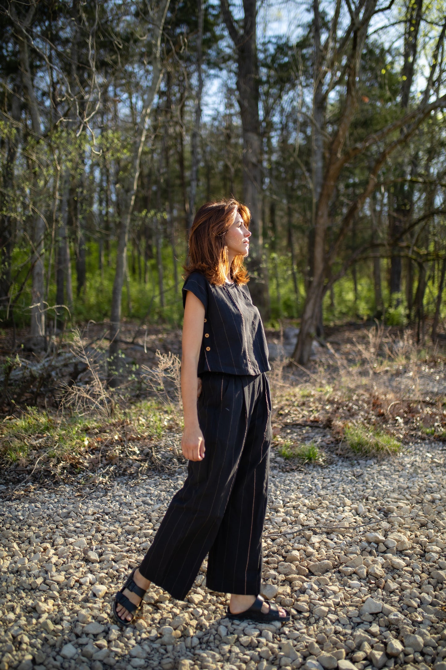 Katie Handwoven Cotton Set in Black